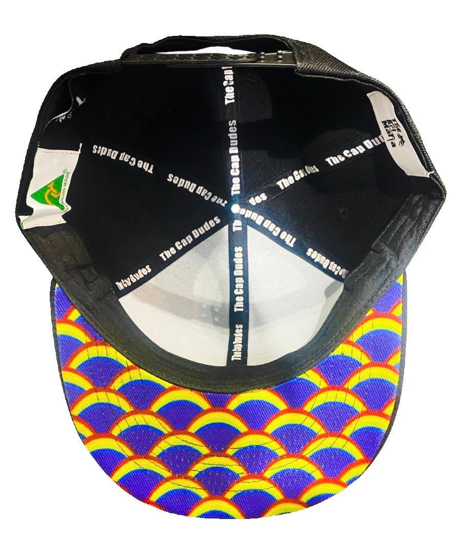 Rainbow Bow Tie Baseball Hat - Under Brim - The Cap Dudes