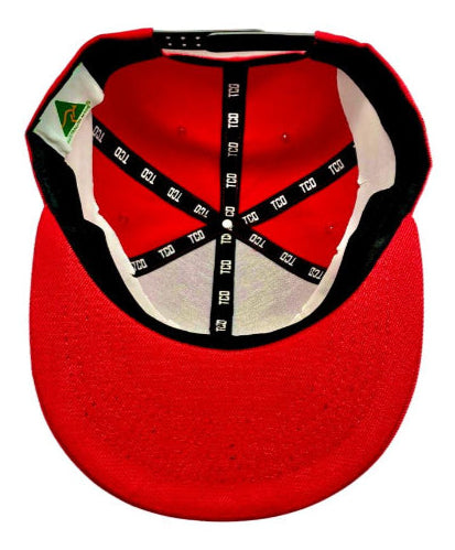 Red Baseball Hat - The Cap Dudes -Under Brim
