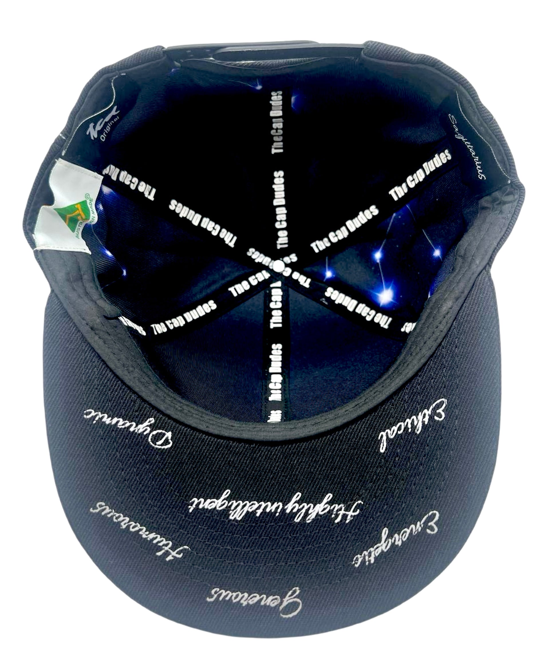 Sagittarius Baseball Hat - Under Brim - The Cap Dudes