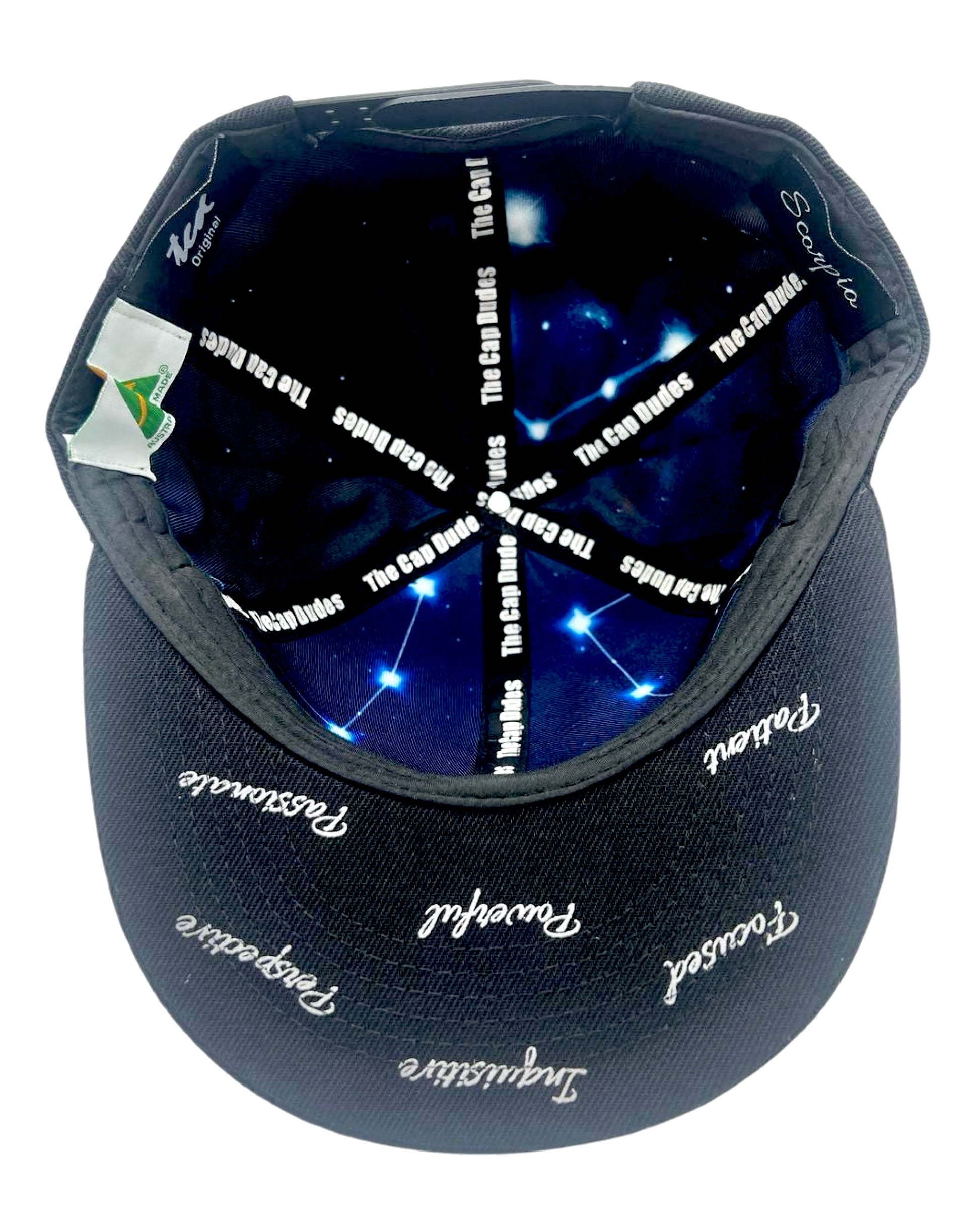 Scorpio Baseball Hat - Under Brim - The Cap Dudes