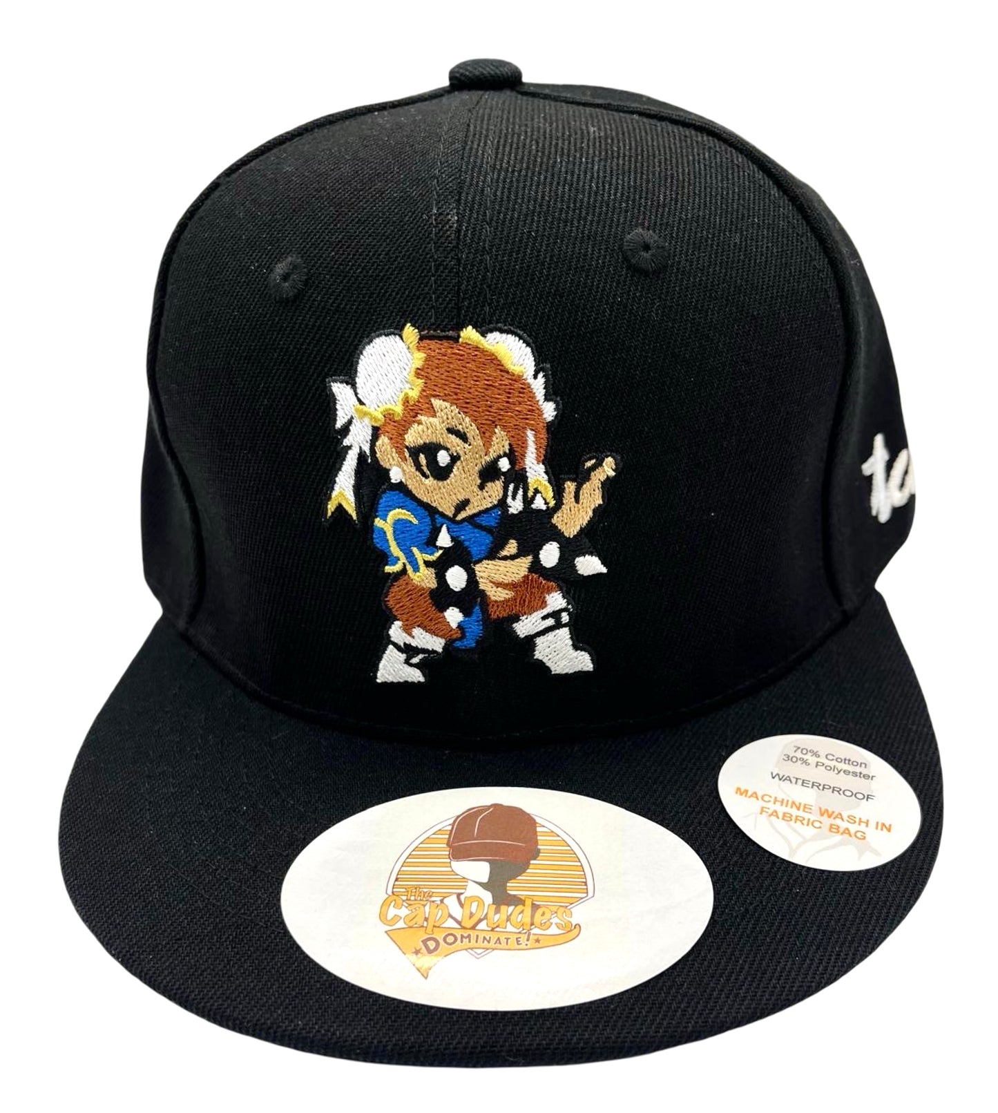 Street Fighter Chun Li Baseball Hat - Front View - The Cap Dudes