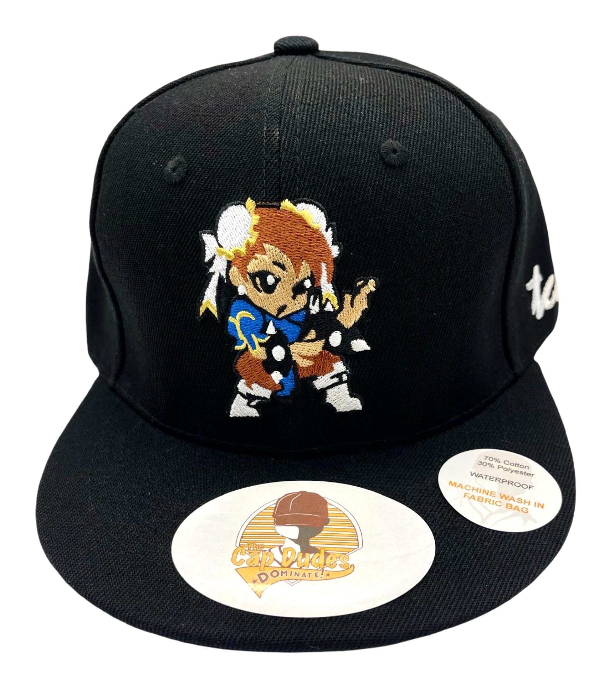 Street Fighter Chun Li Baseball Hat - Front View - The Cap Dudes