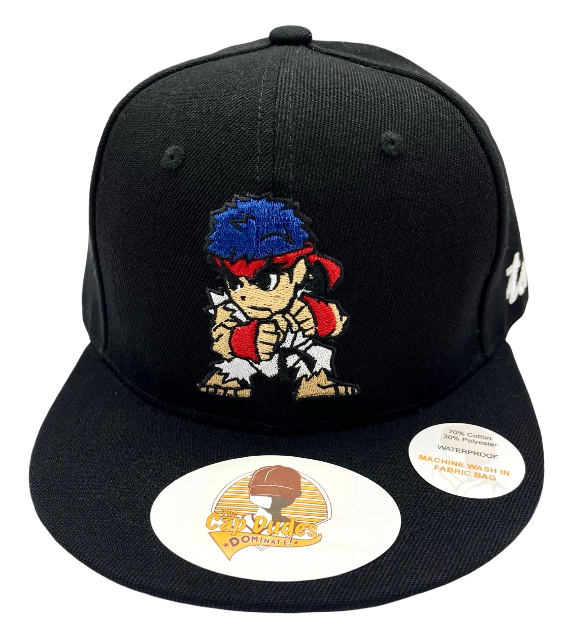 Street Fighter Ryu Baseball Hat - Front View - The Cap Dudes