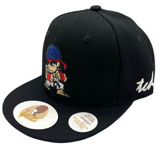 Street Fighter Ryu Black Baseball Hat - Side View - The Cap Dudes