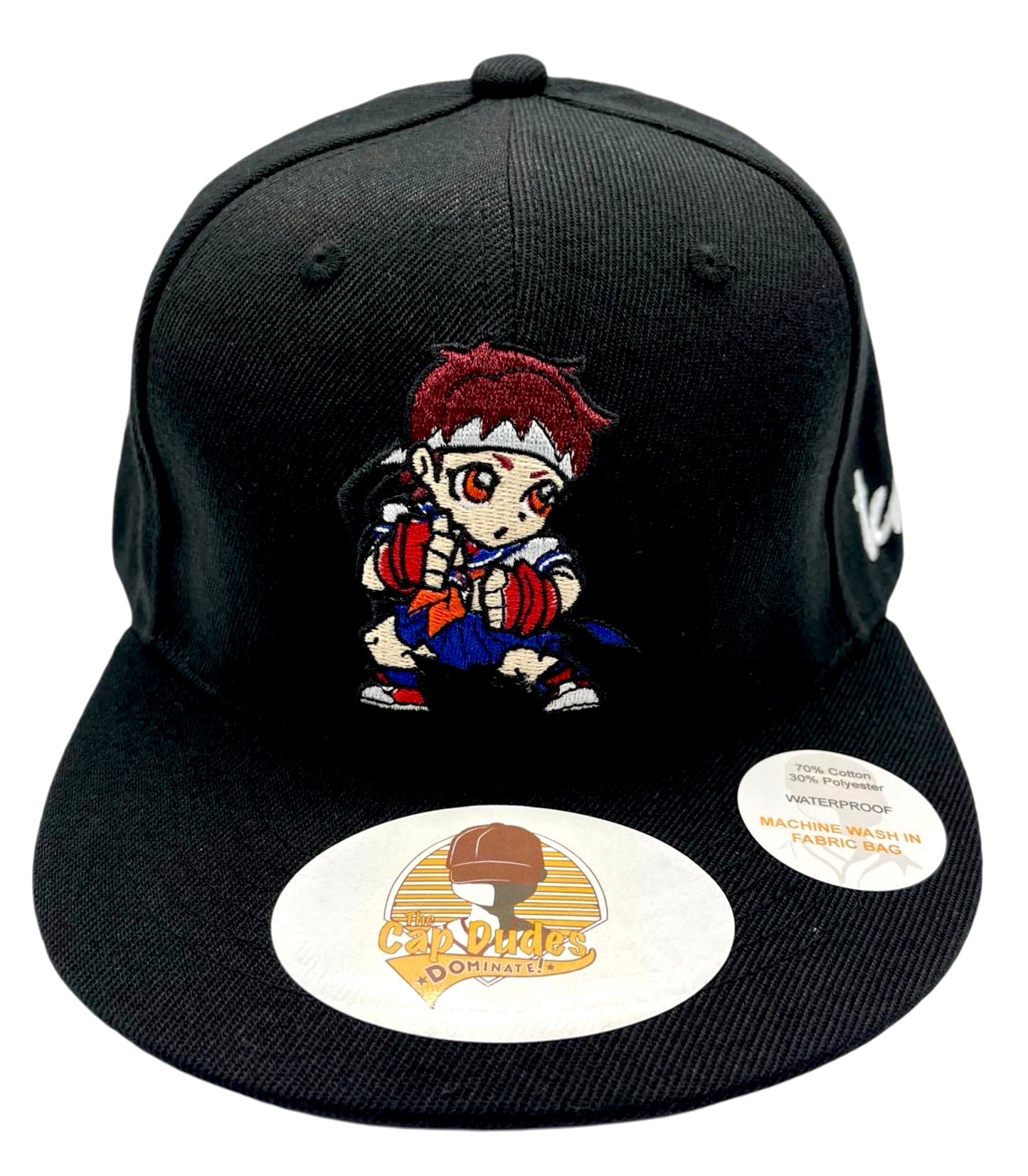 Street Fighter Sakura Baseball Hat - Front View - The Cap Dudes