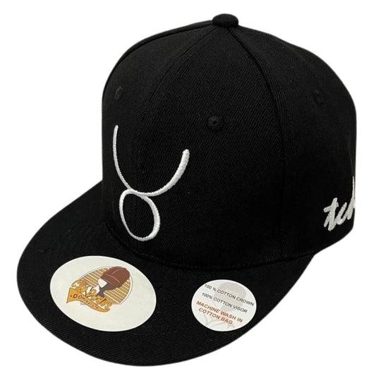 Taurus Horoscope Black Baseball Hat - The Cap Dudes - Front View