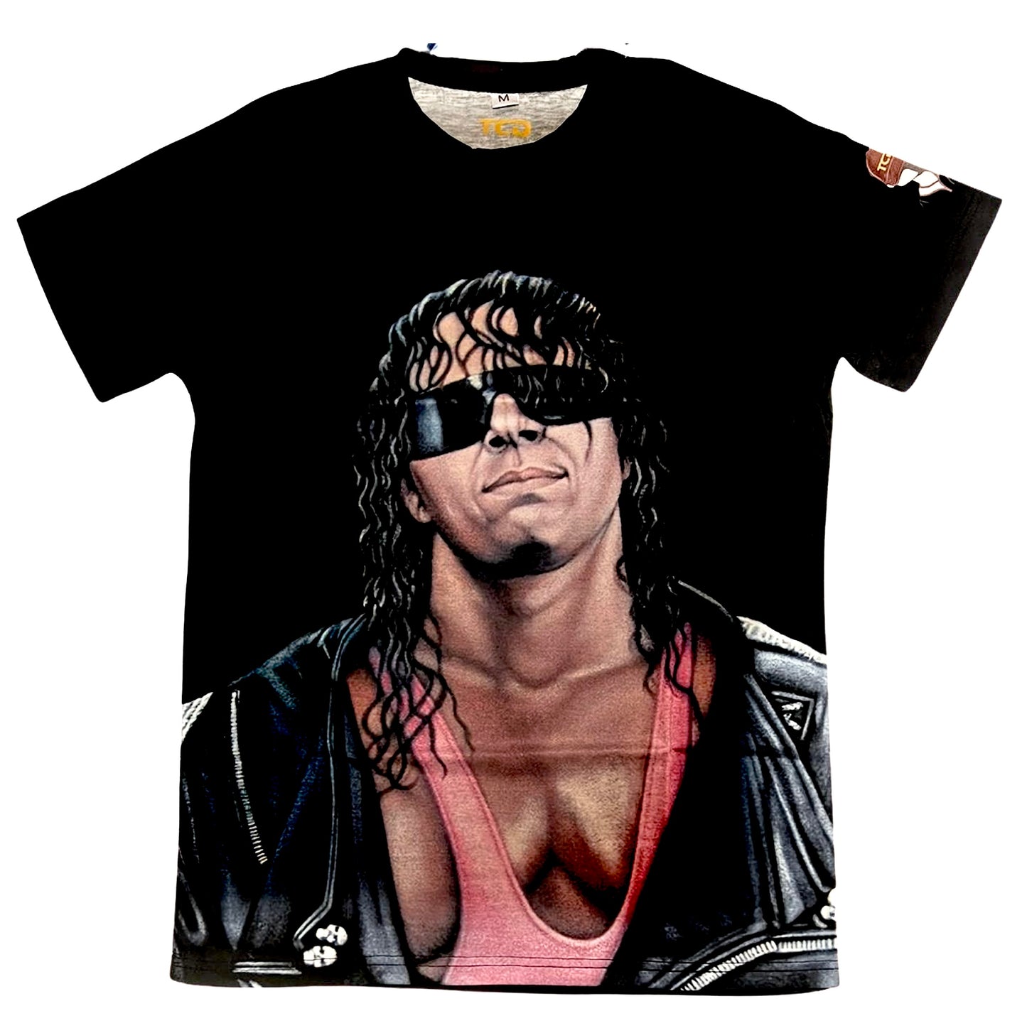WWE Bret Hart Black T-Shirt - The Cap Dudes
