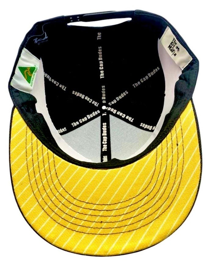 Yellow Tie Baseball Hat - Under Brim - The Cap Dudes