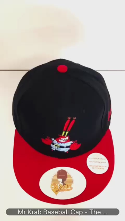 SpongeBob Mr Krab Baseball Cap Video - The Cap Dudes