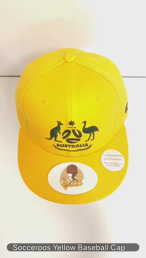 Socceroos Yellow Baseball Cap Video - TCD
