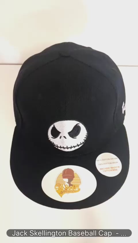 The Nightmare Before Christmas Jack Skellington Baseball Cap Video - The Cap Dudes