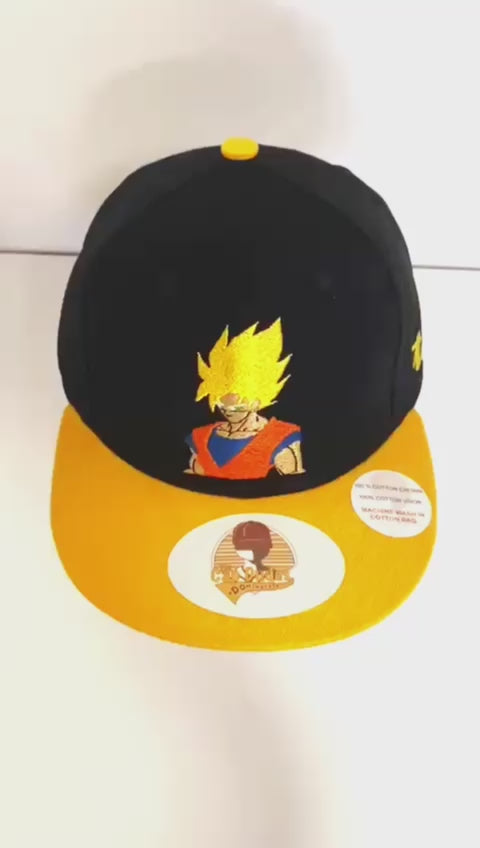 DBZ Yellow Goku Baseball Cap Video- The Cap Dudes