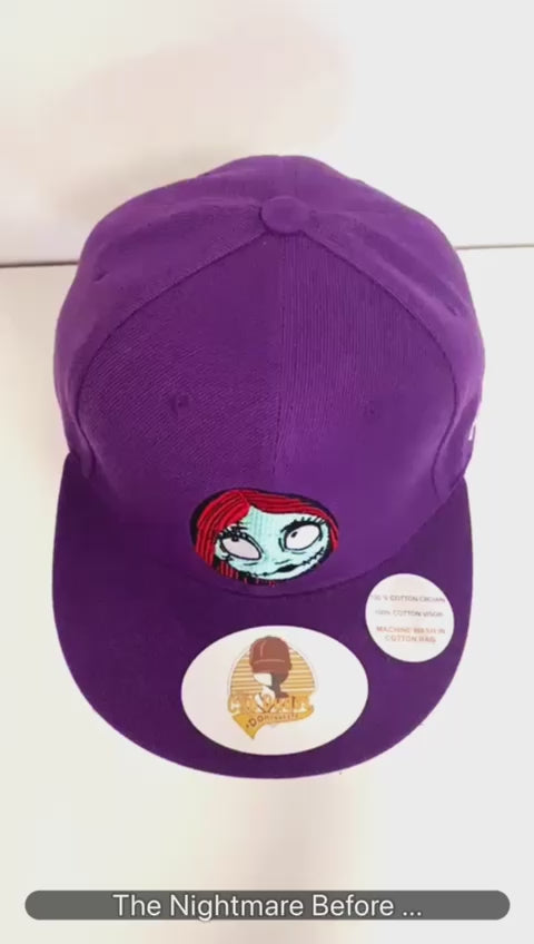 The Nightmare Before Christmas Sally Baseball Cap Video - The Cap Dudes