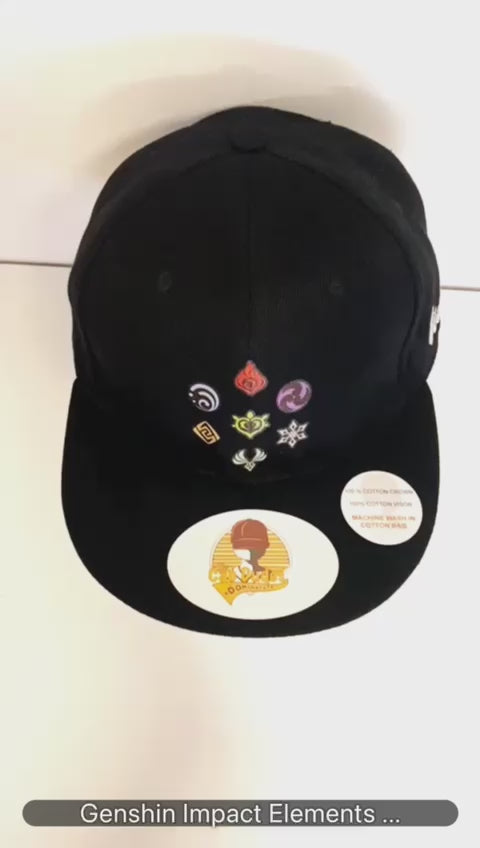 Genshin Impact Elements Baseball Cap Video- The Cap Dudes