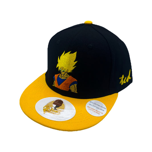 Anime - Dragon Ball Z - Yellow Goku Super Saiyan Warrior-Black Baseball Hat-The Cap Dudes