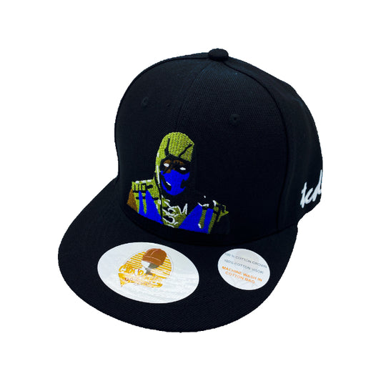 Mortal Combat Sub Zero-Black Baseball Hat Snapback Adjustable-The Cap Dudes-Front View