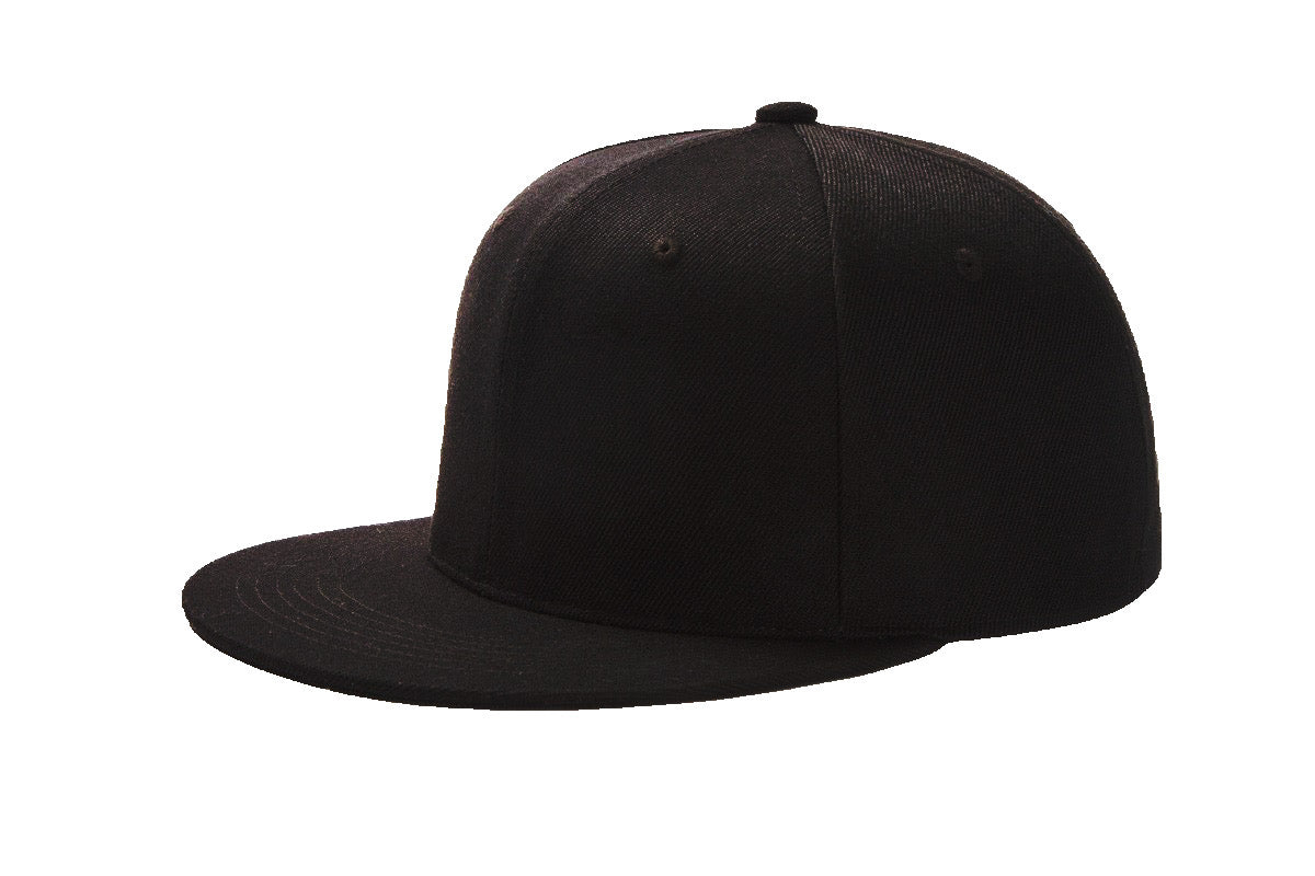 Black Baseball Hat-Double Snapback 9Fifty Style 100% Cotton-The Cap Dudes-Side Angled View