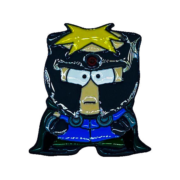 Butters With Face Shield- South Park Cartoon Characters Brooch Accessory - Front