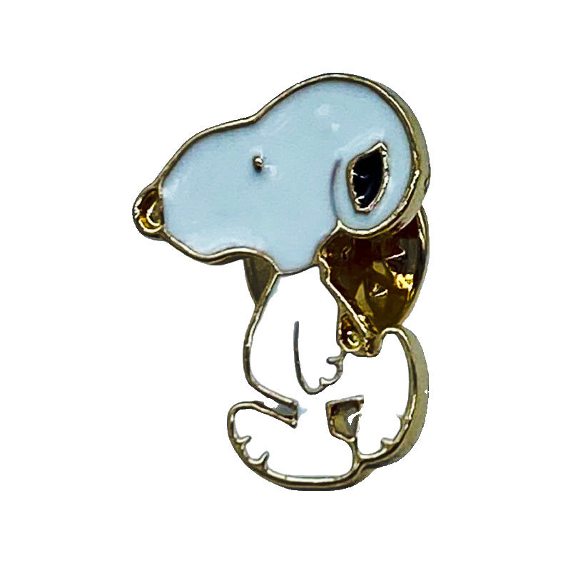 Cartoon - Snoopy Side Profile Walking - Peanuts Characters Brooch Accessory - Front