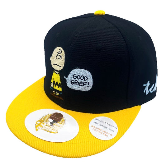 Charlie Brown Black and Yellow Baseball Hat - The Cap Dudes
