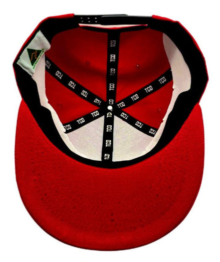 Dark Red Baseball Hat - The Cap Dudes - Under Brim View