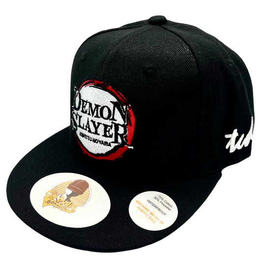 Demon Slayer Black Baseball Hat - Side View - The Cap Dudes