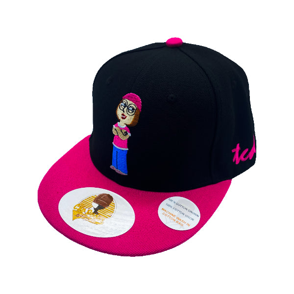 Family Guy Meg Griffin Black Baseball Hat - Embroidered Snapback Adjustable Fit 100% Cotton - The Cap Dudes - Front View