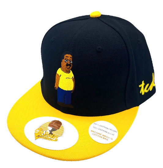 Family Guy Cleveland Brown Black and Yellow Baseball Hat - The Cap Dudes - Front View