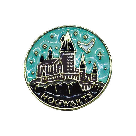 Harry Potter  Brooch Accessory - Hogwarts Building Grey - Front