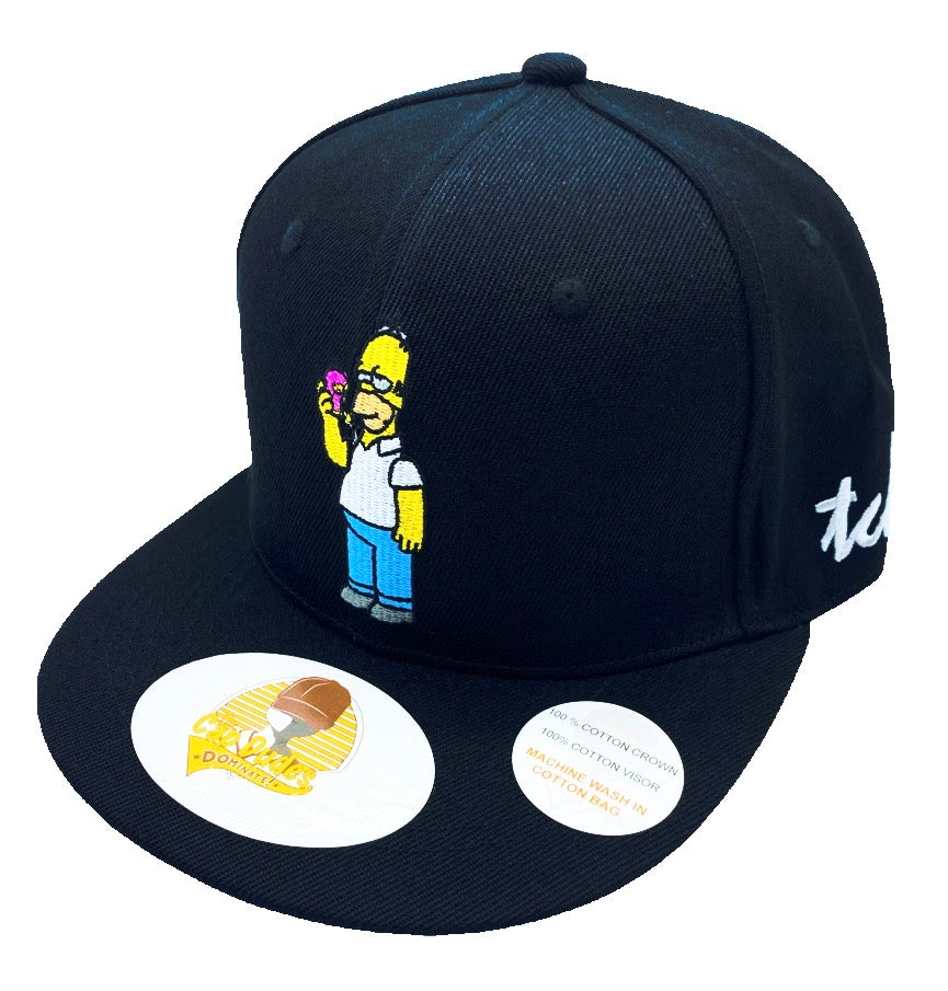 Homer Simpson Black Baseball Hat - The Cap Dudes