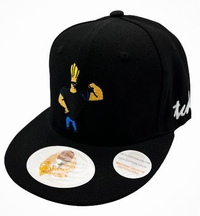 Johnny Bravo Black Baseball Hat - The Cap Dudes