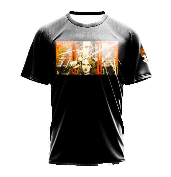 Kill Bill Black T Shirt - The Cap Dudes - Front View