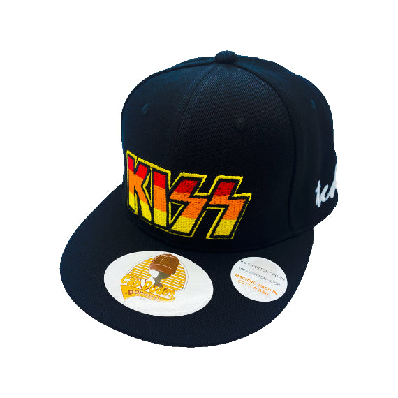 Kiss - Black Baseball Hat - The Cap Dudes - Front View