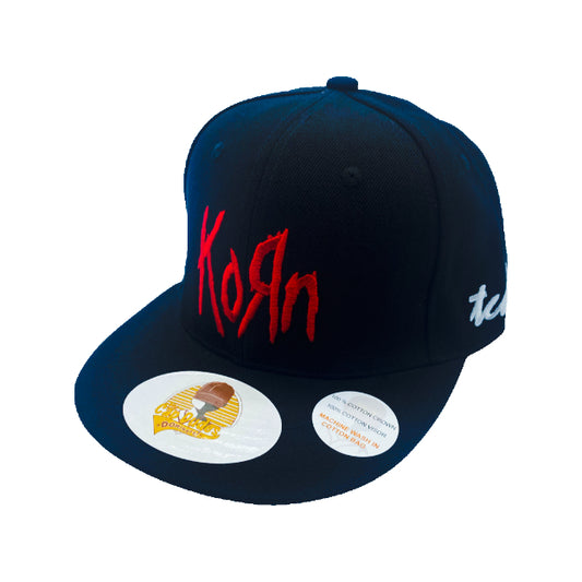 Korn - Black Baseball Hat - The Cap Dudes - Front View