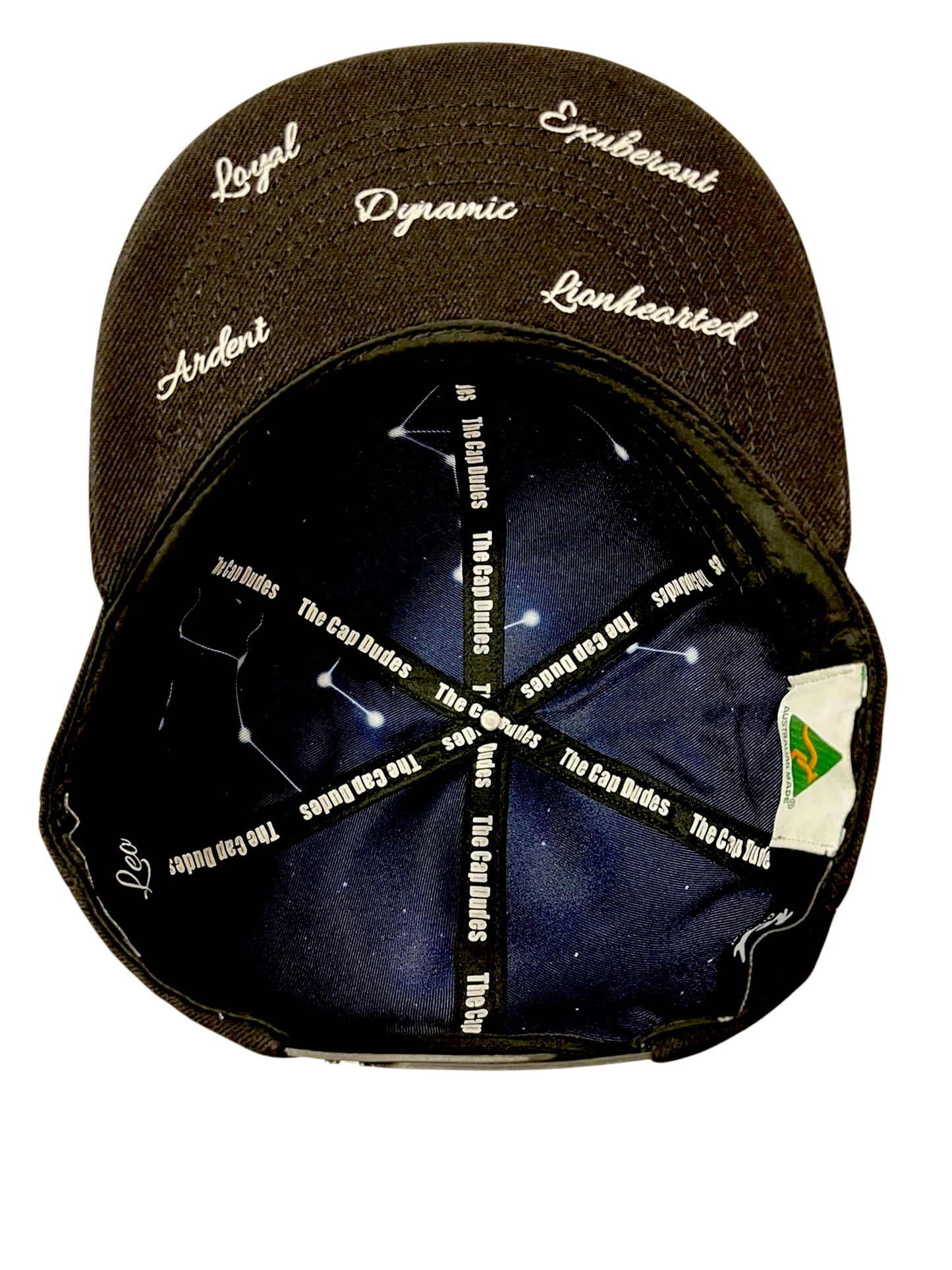 Leo Horoscope Baseball Hat - Under Brim - The Cap Dudes
