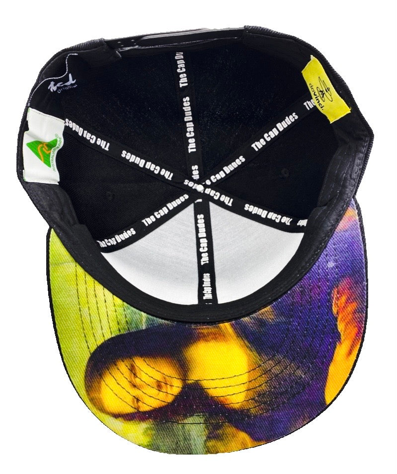 Leonardo Da Vinci Mona Lisa Baseball Hat - Under Brim - The Cap Dudes
