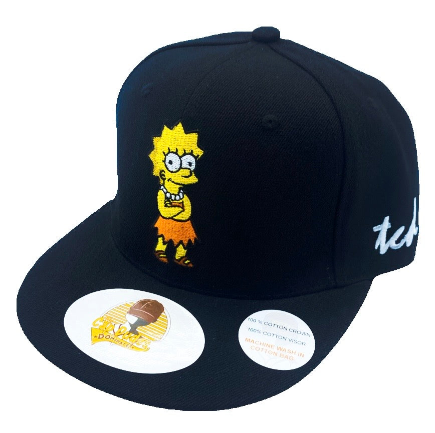 Lisa Simpson Black Baseball Hat - The Cap Dudes