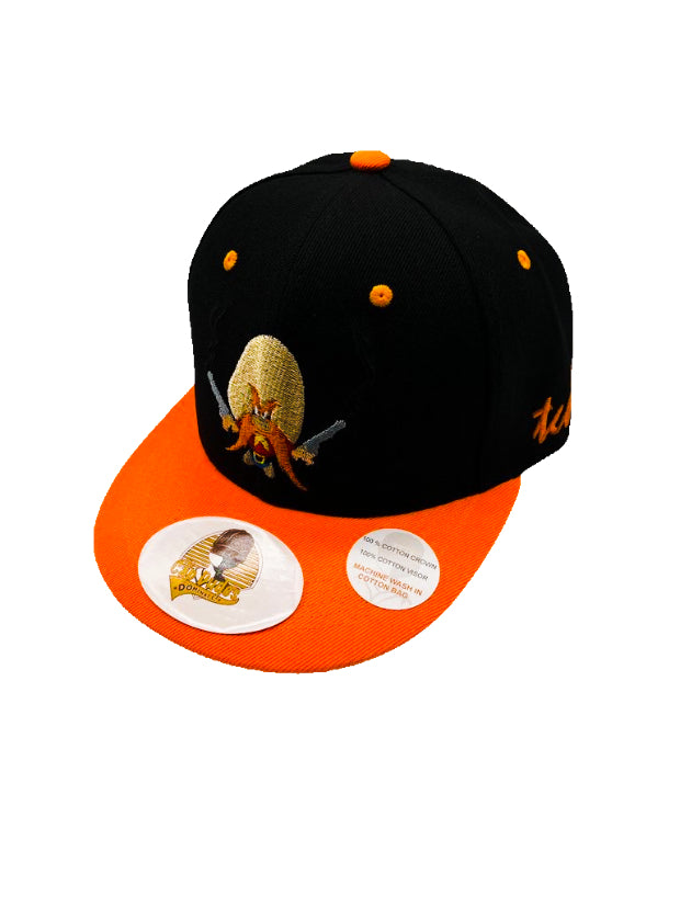 Looney Tunes - Yosemite Sam Black Baseball Hat - Embroidered Snapback Adjustable Fit 100% Cotton - The Cap Dudes - Front View