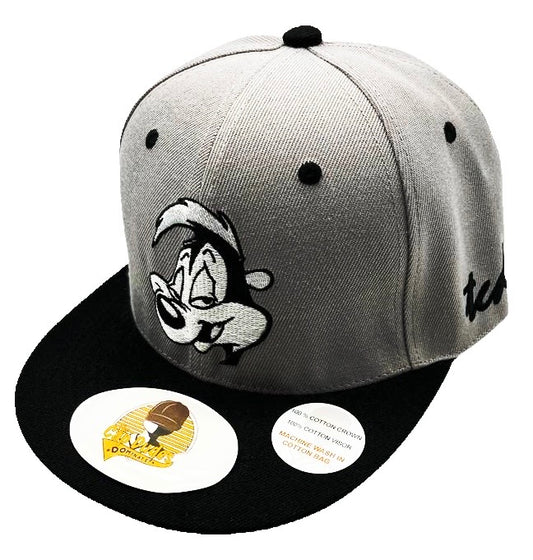 Looney Tunes Pepe Le Pew Grey and Black Baseball Hat - The Cap Dudes