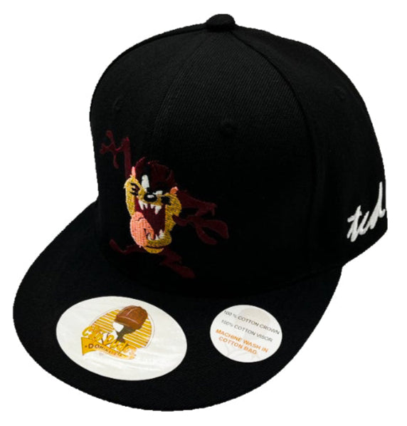 Looney Tunes Tasmanian Devil Black Baseball Hat - The Cap Dudes - Front View