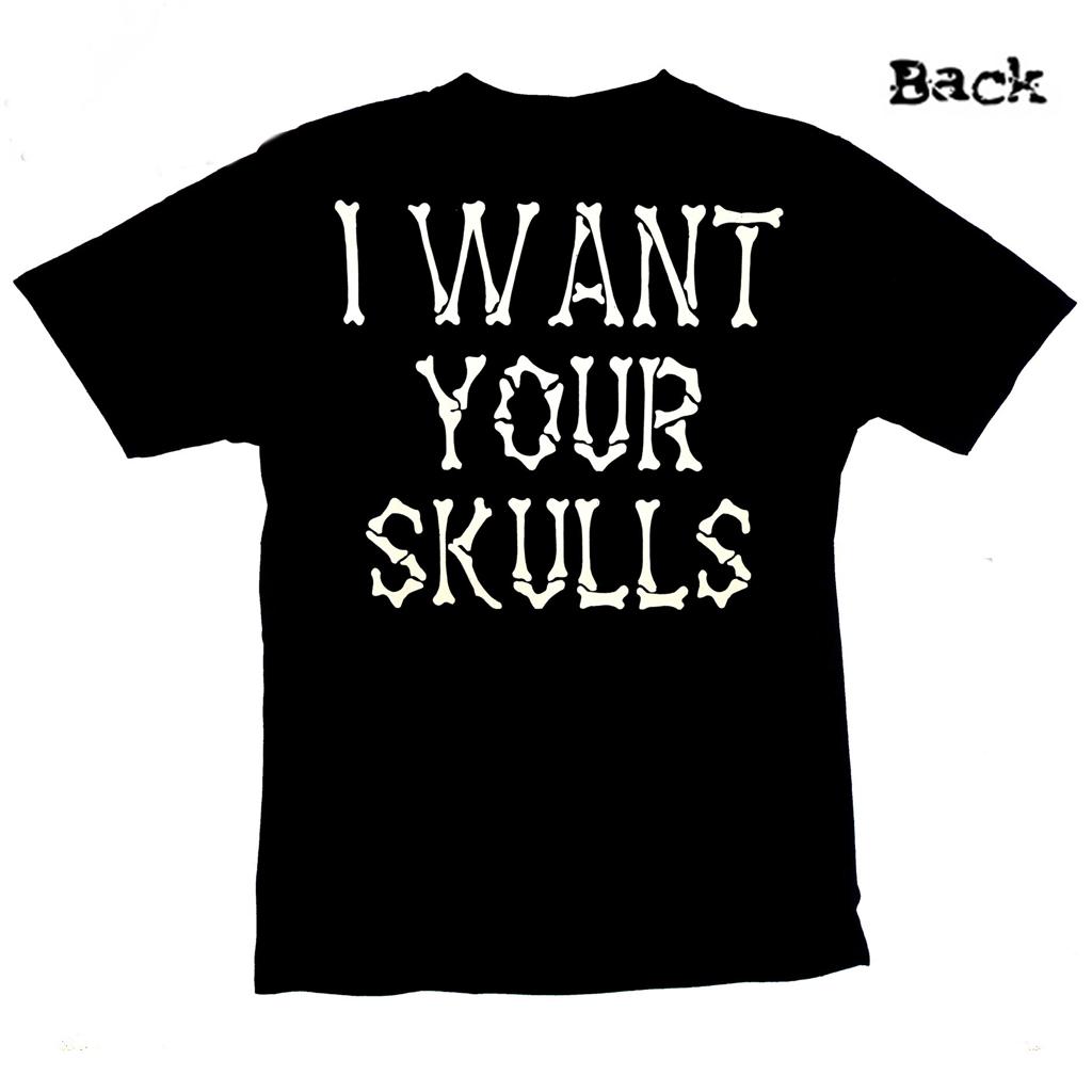 Misfits-BlackT Shirt-The Cap Dudes-I Want Your Skulls-Back View