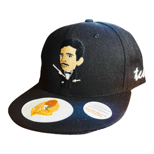 Nikola Tesla Black Baseball Hat - The Cap Dudes - Front View