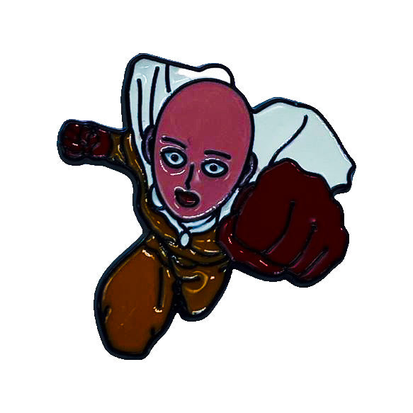 One Punch Man - Red Fist - Manga - Anime Brooch Accessory - Front