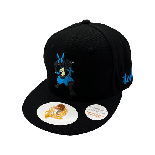 Pokemon Lucario-Black Baseball Hat-The Cap Dudes-Front View