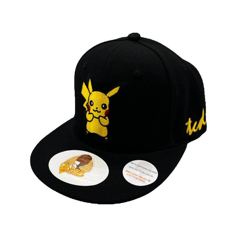 Pokemon Pikachu -Black Baseball Hat-The Cap Dudes-Front View