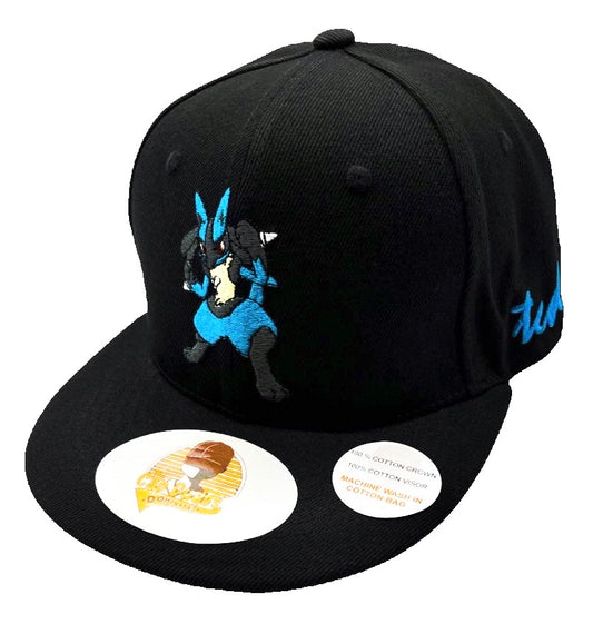 Pokemon Lucario Black Baseball Hat - The Cap Dudes