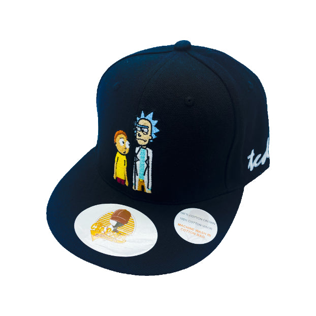  Rick and Morty Black Baseball Hat - The Cap Dudes - Front View