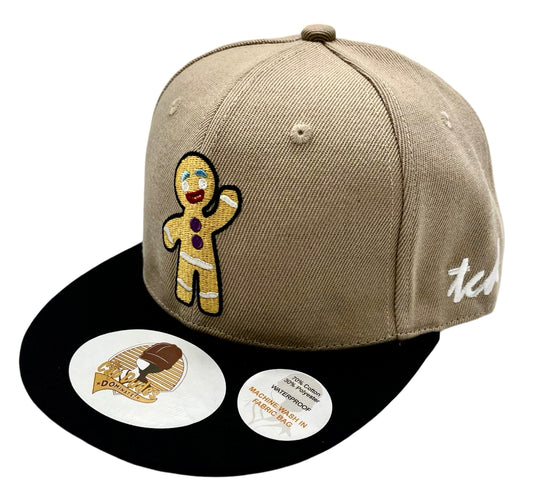 Shrek Gingy Beige and Black Baseball Hat - Side View - The Cap Dudes