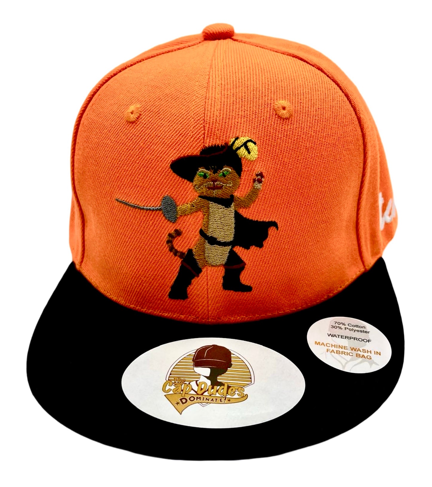 Shrek Puss In Boots Baseball Hat - Front View - The Cap Dudes