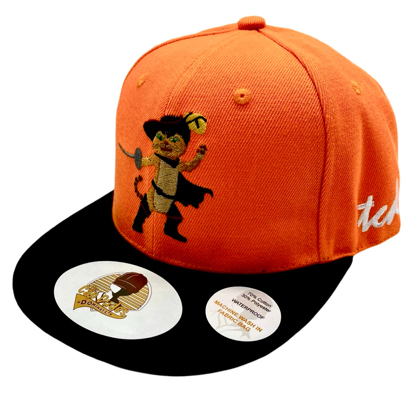Shrek Puss In Boots Baseball Hat -Side View - The Cap Dudes